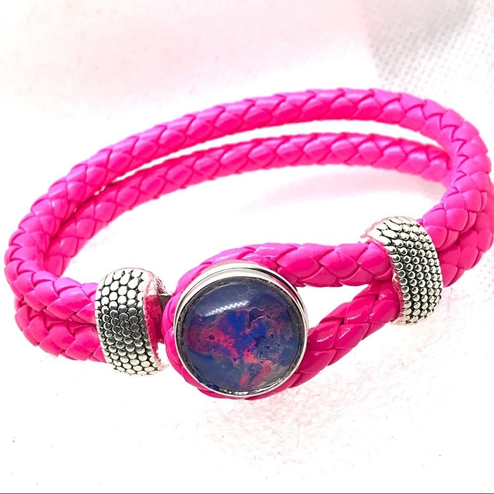 Bracelet Leather Noosa Handmade 20mm snap SB20